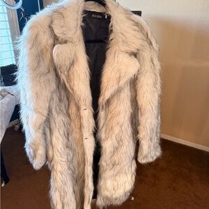 Women's White Faux Fur Coat